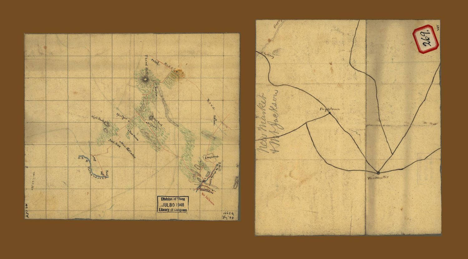 This old map of Sketch of Roads South and West of Mt. Jackson, Virginia. (New Market &amp; Mt. Jackson) from 1863 was created by  in 1863