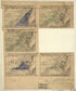Five Small Maps of Virginia and Parts of Adjoining States Showing Forest Regions, Distribution of Forests In 1870, Faunal Regions, Distribution and Density of Population In 1870, and Density of Negro Population In 1870 by Relic Map Company