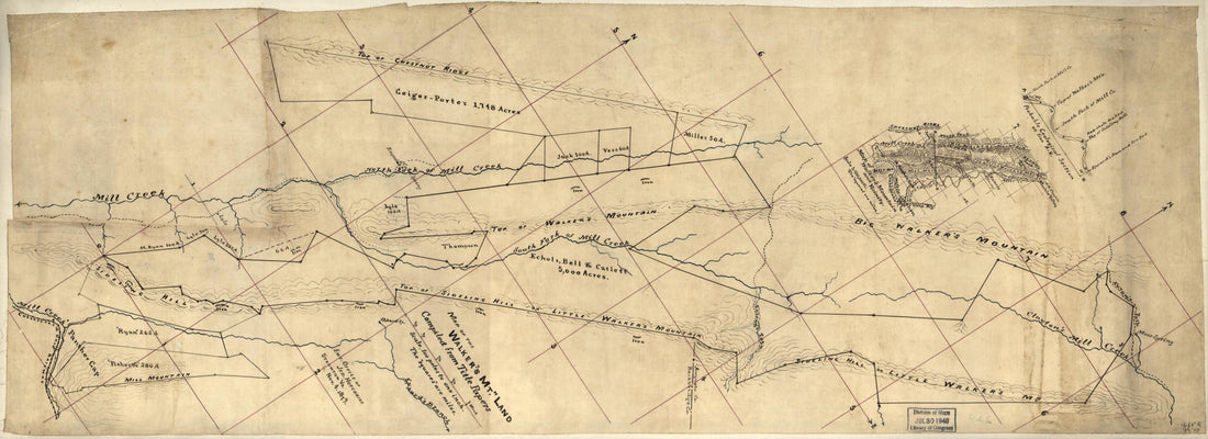 This old map of Map of Walker&