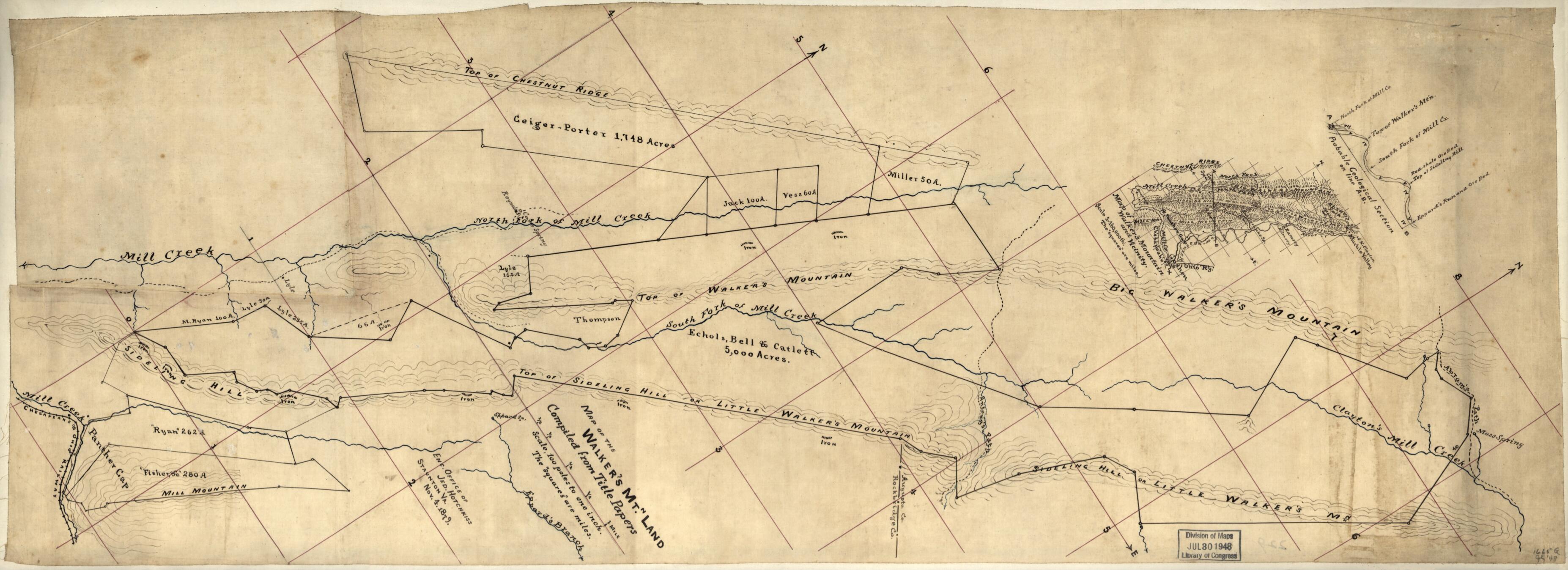 This old map of Map of Walker&