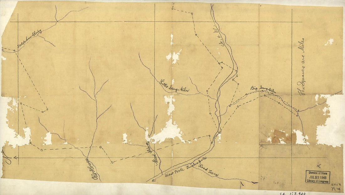 This old map of Survey of a Tract of Land On Twelve Pole Creek, Wayne County, West Virginia from 1880 was created by  in 1880