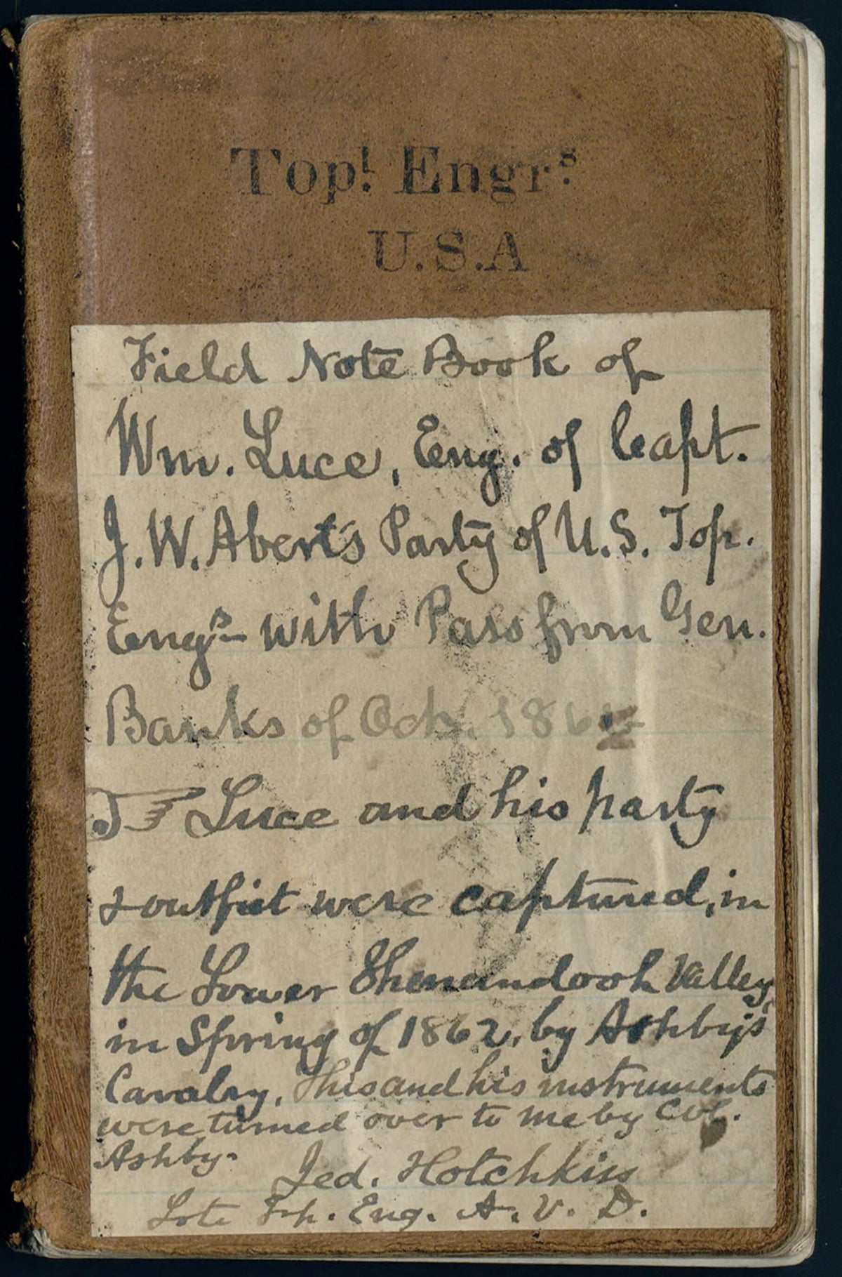 Field Note Book of Wm. Luce, Eng. of Capt. J.W. Abert&