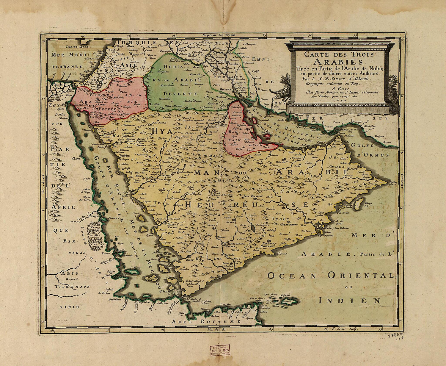 Carte Des Trois Arabies : Tirée En Partie De L&