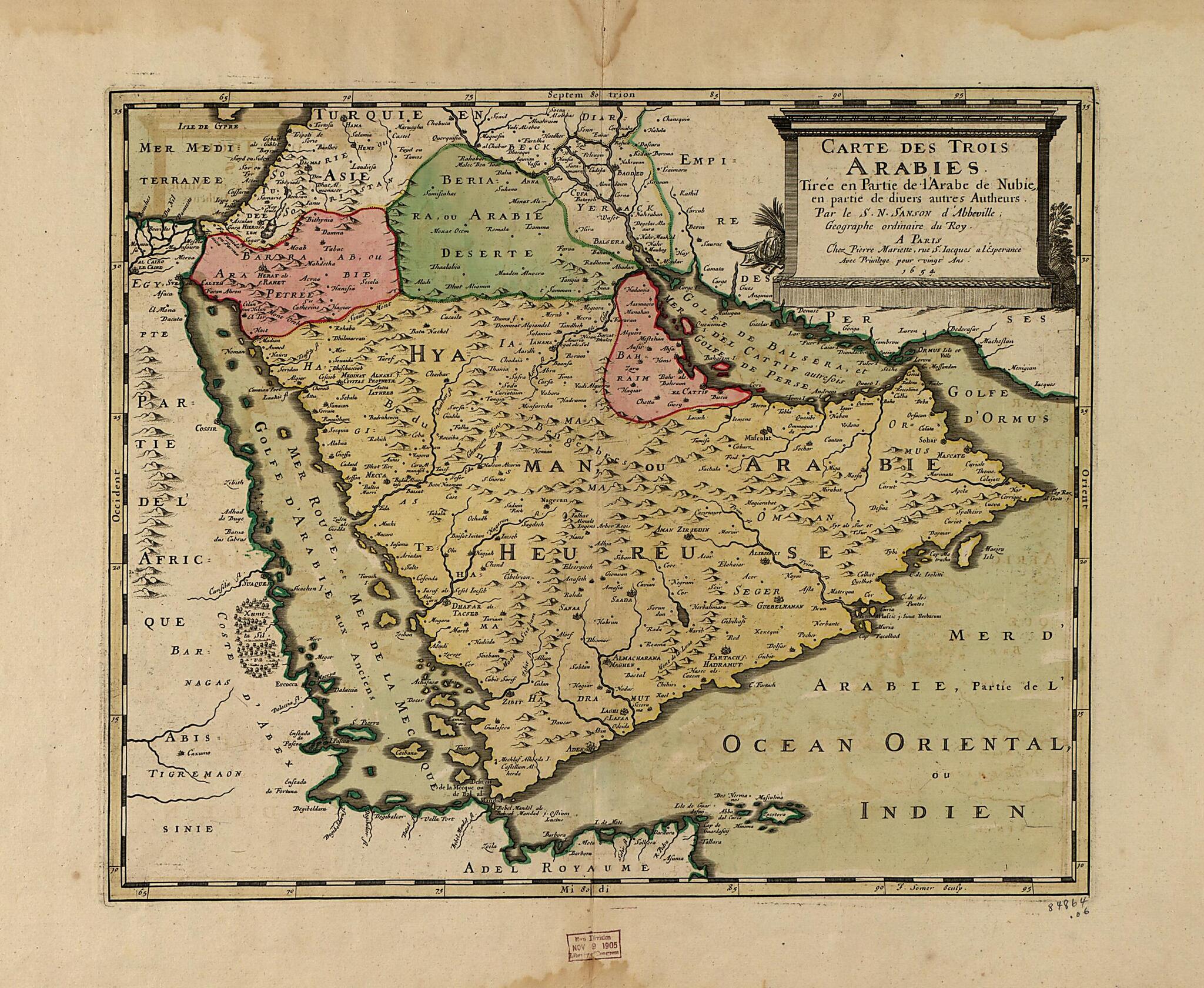 Carte Des Trois Arabies : Tirée En Partie De L&