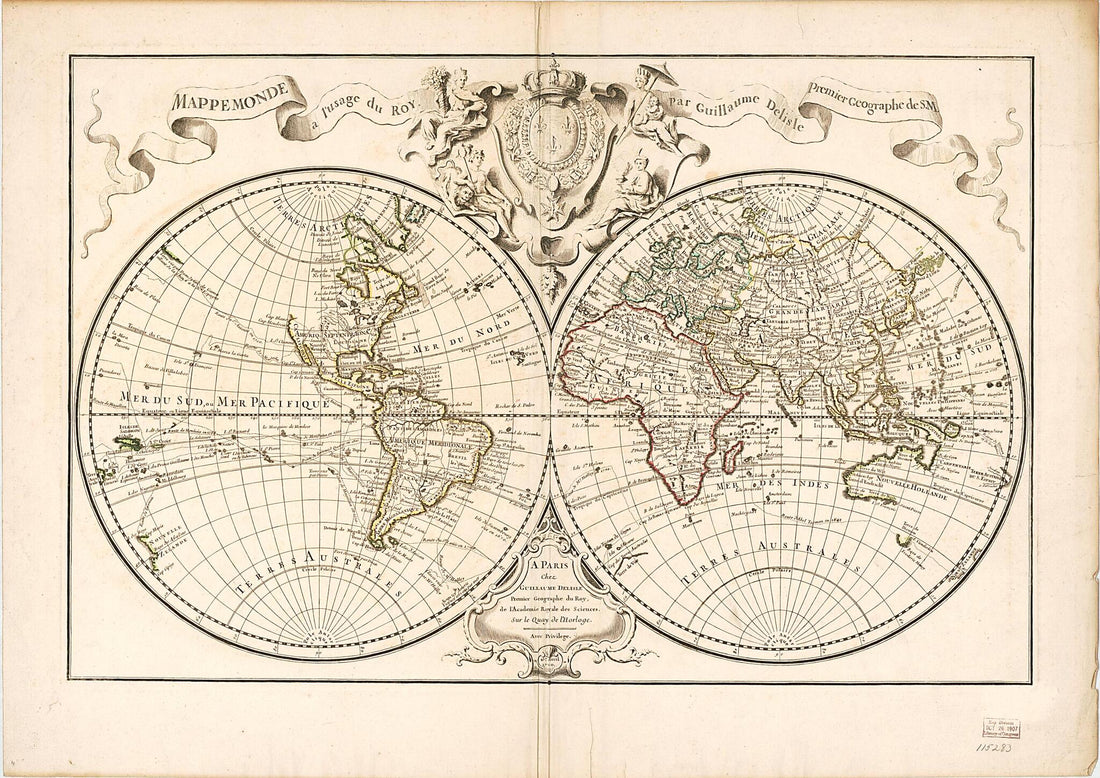 This old map of Mappemonde a L&