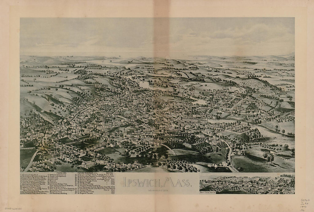 This old map of Ipswich, Massachusetts : Incorporated 1634 (Ipswich, Massachusetts) from 1893 was created by George E. Norris in 1893