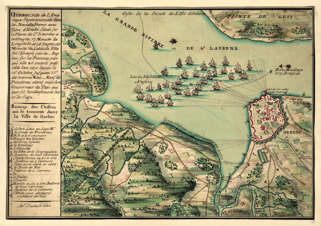 This old map of Qubbec, Ville De L&
