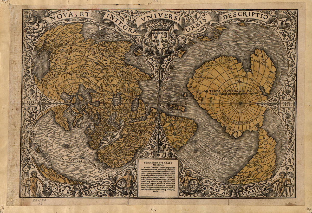 Noua, Et Integra Uniuersi Orbis Descriptio (Nova, Et Integra Vniversi Orbis Descriptio, Nova, Et Integra Universi Orbis Descriptio) 1531 by Relic Map Company