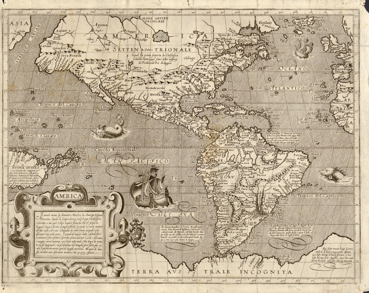 America in 1600 by Relic Map Company
