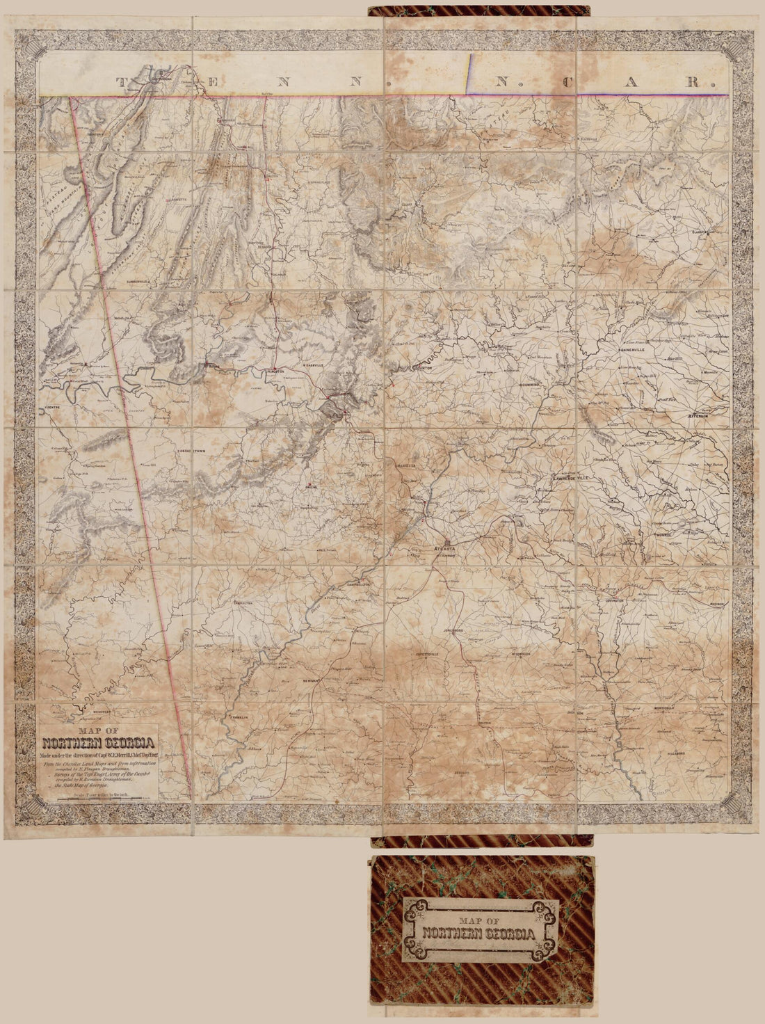 This old map of Map of Northern Georgia from 1864 was created by N. Finegan, W. E. (William Emery) Merrill, H. Riemann,  United States. Army of the Cumberland. Topographical Engineers Office in 1864