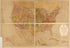 Map of the United States Showing the Limits of the Military Departments and the Positions of the Military Posts 1877 by Relic Map Company