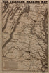 War Telegram Marking Map 1862 by Relic Map Company