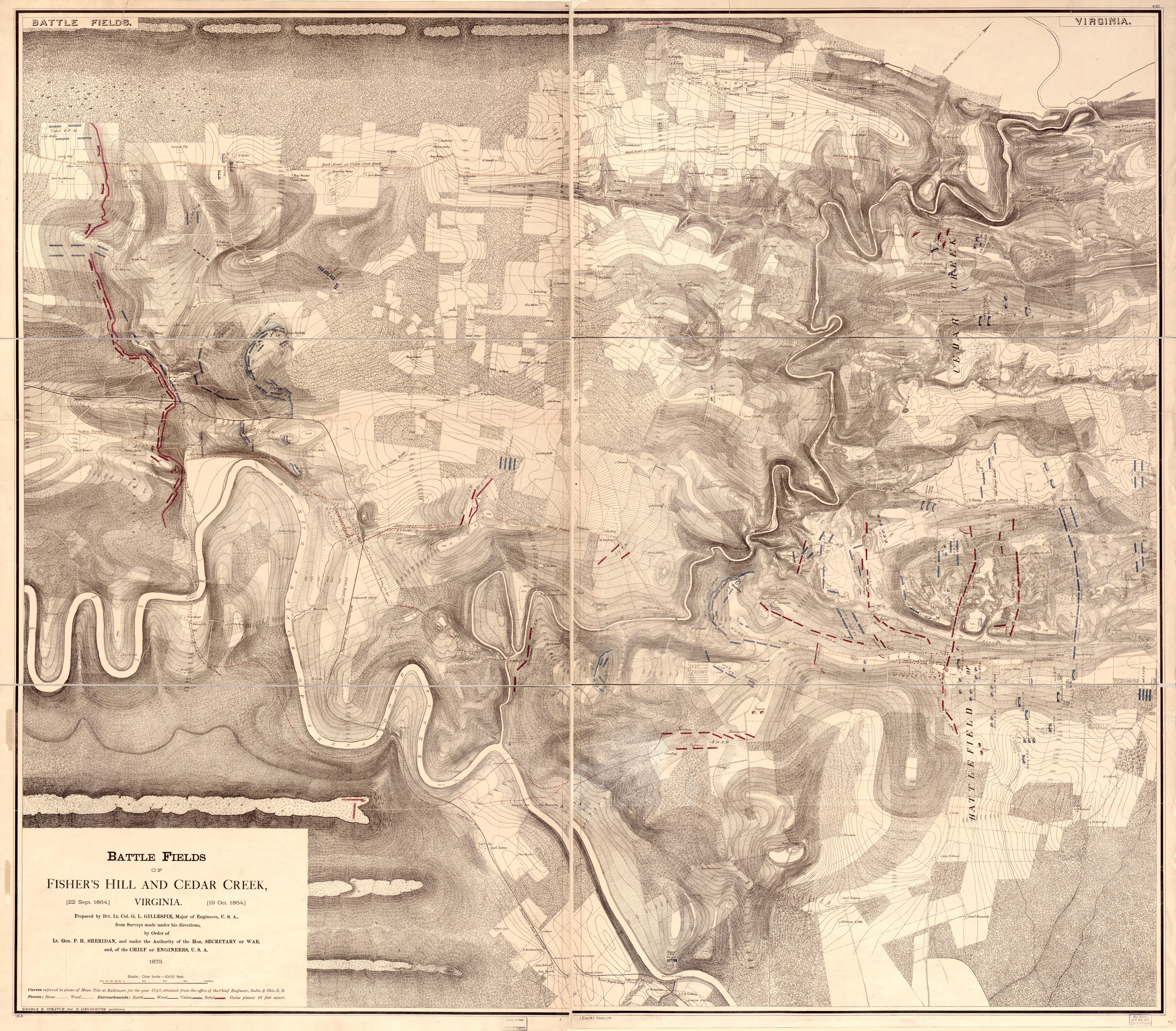 This old map of Battle Fields of Fisher&