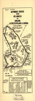 Automobile Routes From Los Angeles to Sunland, La Crescenta, and La Cañada in 1912 by Relic Map Company