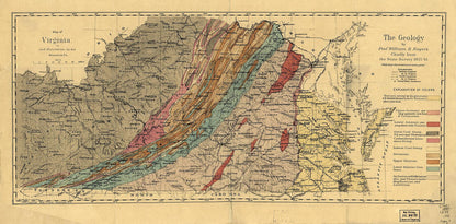 Map of Virginia in 1874 by Relic Map Company