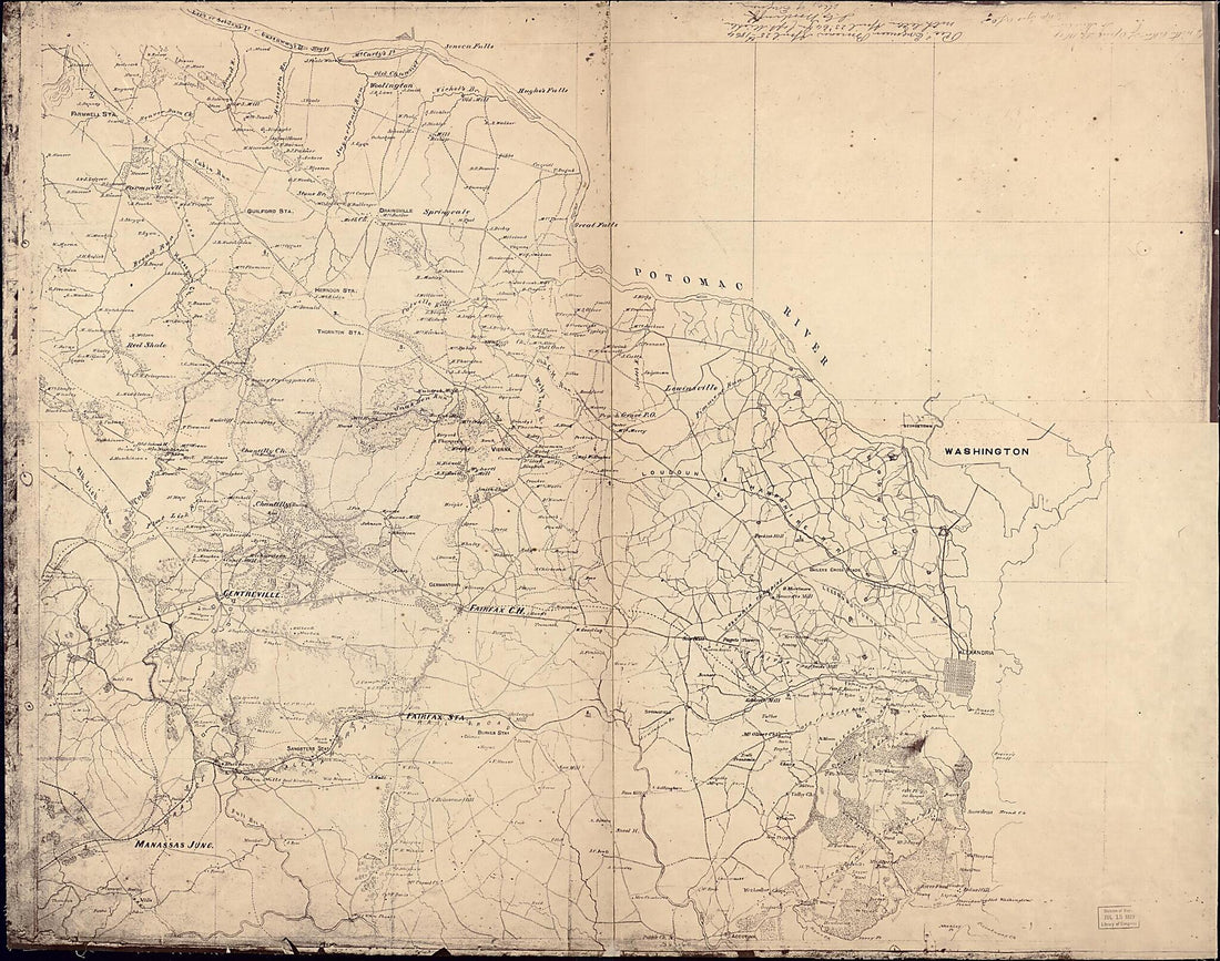This old map of Map of Fairfax and Alexandria Counties, Virginia, and Parts of Adjoining Counties from 1864 was created by N. (Nathaniel) Michler in 1864