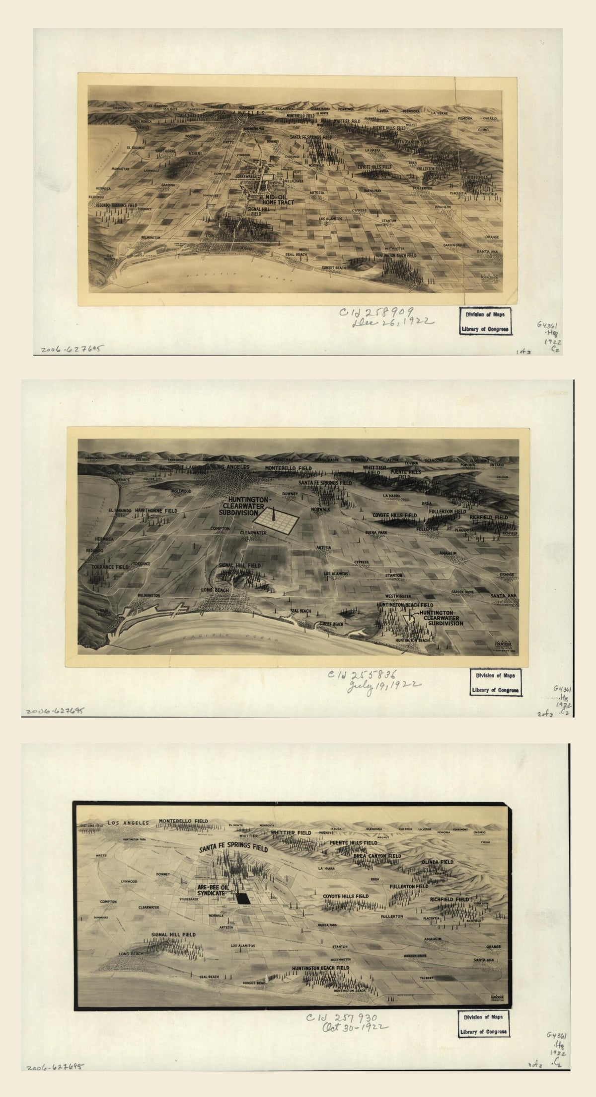 Views of Oil Fields Around Los Angeles 1922 by Relic Map Company