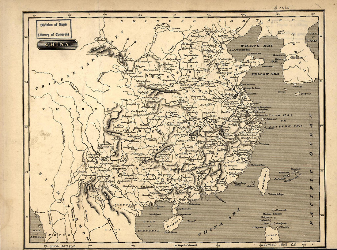 This old map of China from 1863 was created by  in 1863