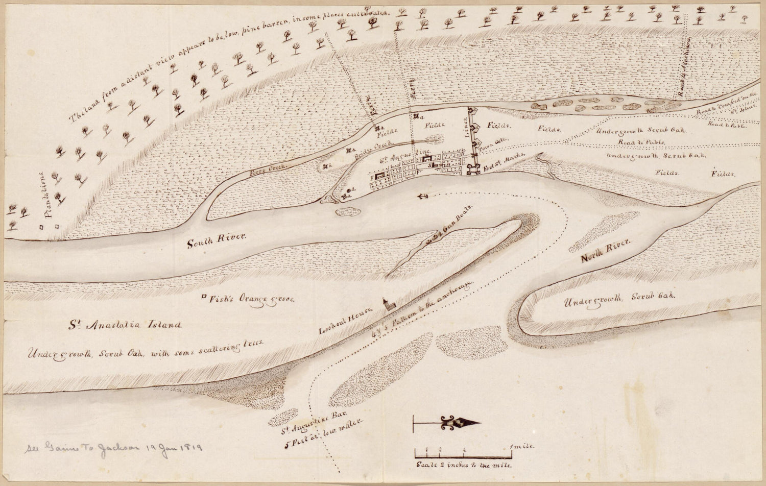 This old map of Plan of St. Augustine (Plan of Saint Augustine) from 1819 was created by  Birch in 1819