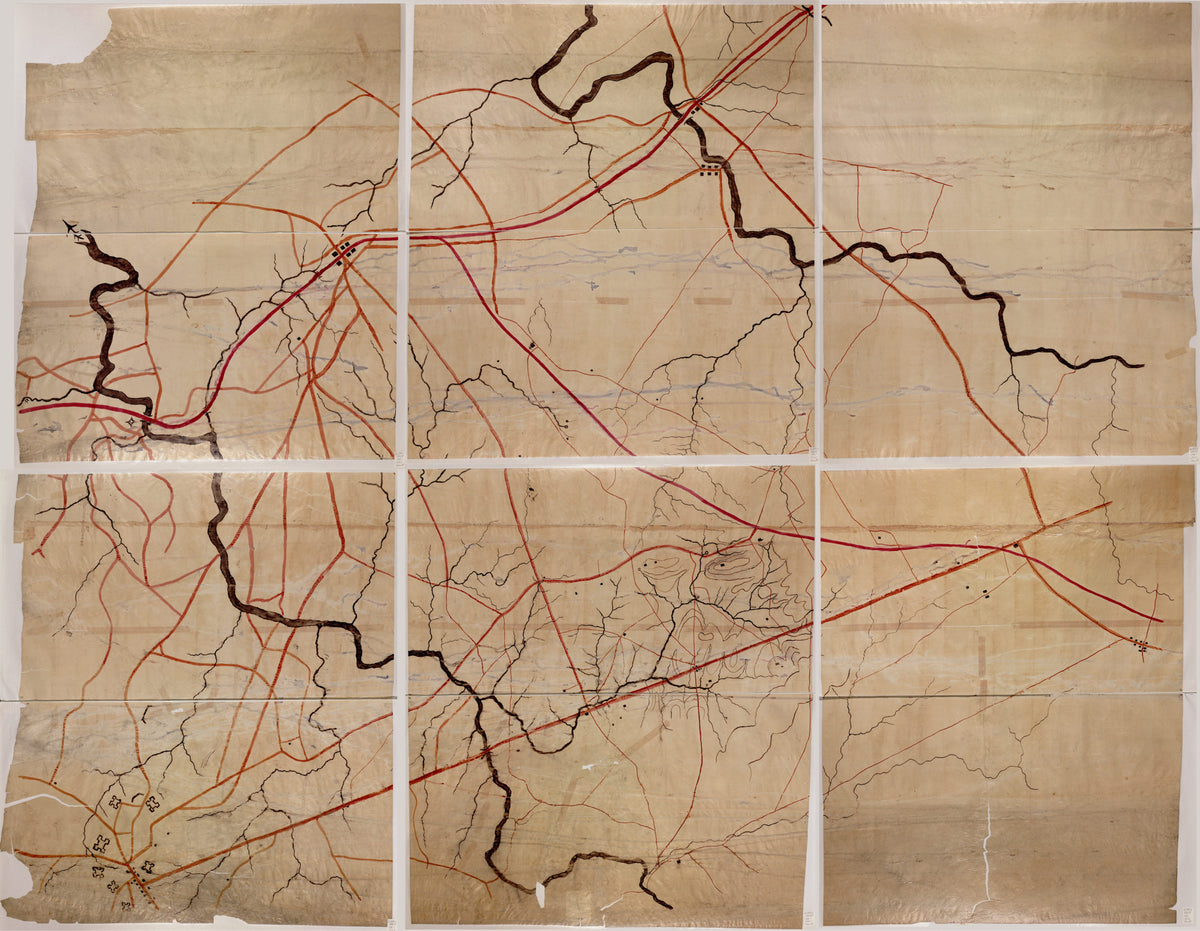 Map of the Manassas Battlefield Area In Northern Virginia in 1860 by Relic Map Company