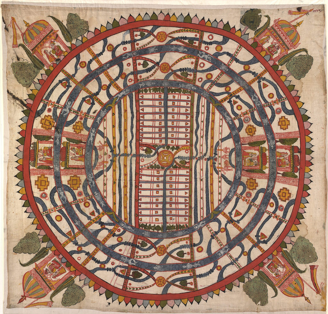 This old map of Manuṣyaloka, Map of the World of Man, According to Jain Cosomological Traditions from 1890 was created by  in 1890