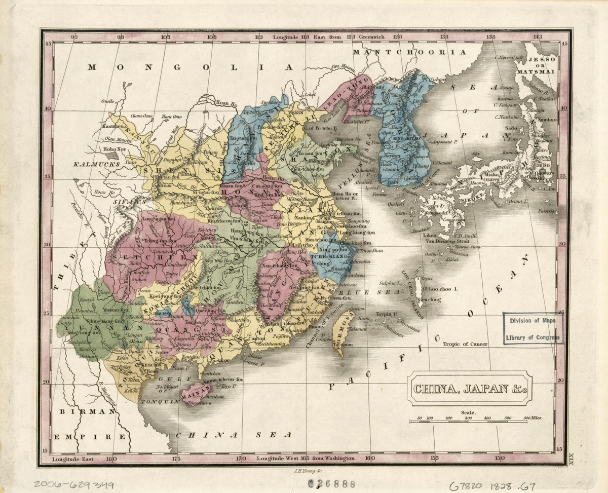 China, Japan, &amp;c. (China, Japan, Etc) 1828 by Relic Map Company