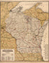 Official Railroad Map of Wisconsin, 1900 by Relic Map Company
