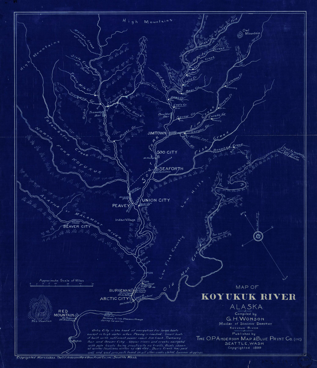 Map of Koyukuk River, Alaska 1899 by Relic Map Company