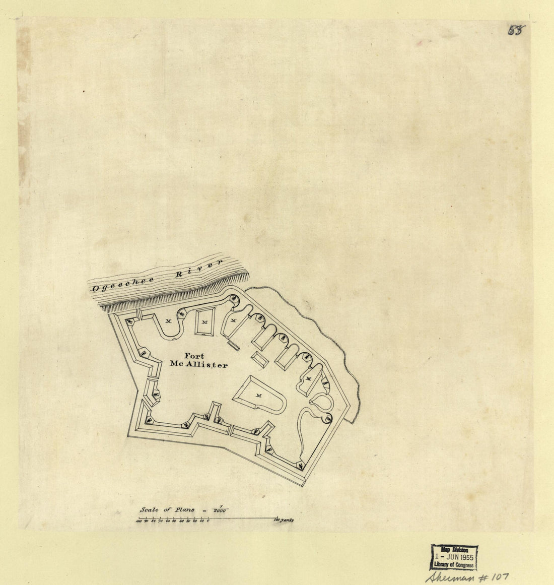 This old map of Fort McAllister : Georgia from 1864 was created by  in 1864