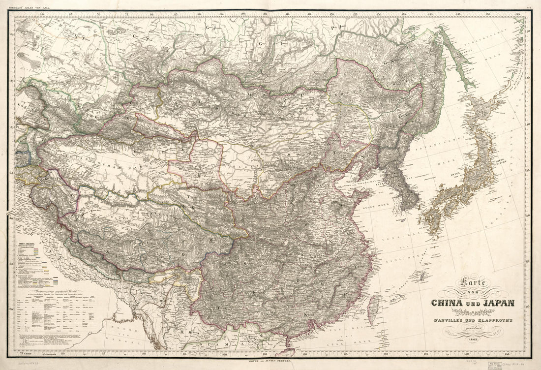 This old map of Karte Von China Und Japan : Den Manen D&