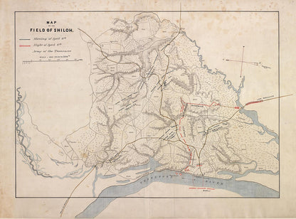 Map of the Field of Shiloh. April 6 1862 by Relic Map Company