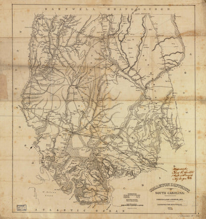 Colleton District, South Carolina 1825 by Relic Map Company