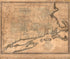 Map of Massachusetts, Rhode Island, and Connecticut 1840 by Relic Map Company