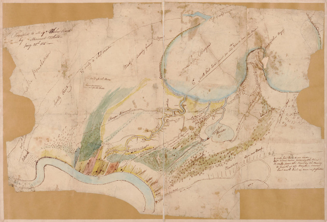 This old map of 15 New Orleans from 1815 was created by John Reid, Maunsel White in 1815