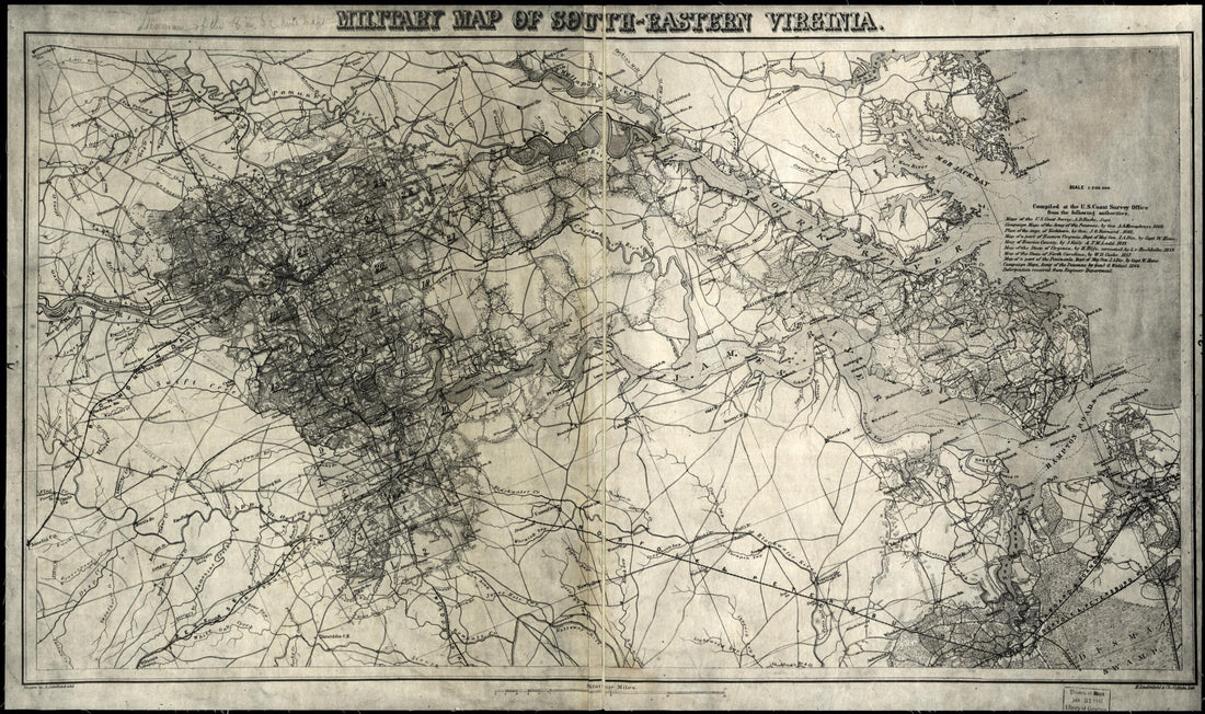 This old map of Military Map of Richmond and Vicinity from 1864 was created by F. Fairfax,  United States Coast Survey in 1864