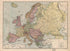 McNally New Library Atlas Map of Europe (New Library Atlas Map of Europe, Europe) 1912 by Relic Map Company