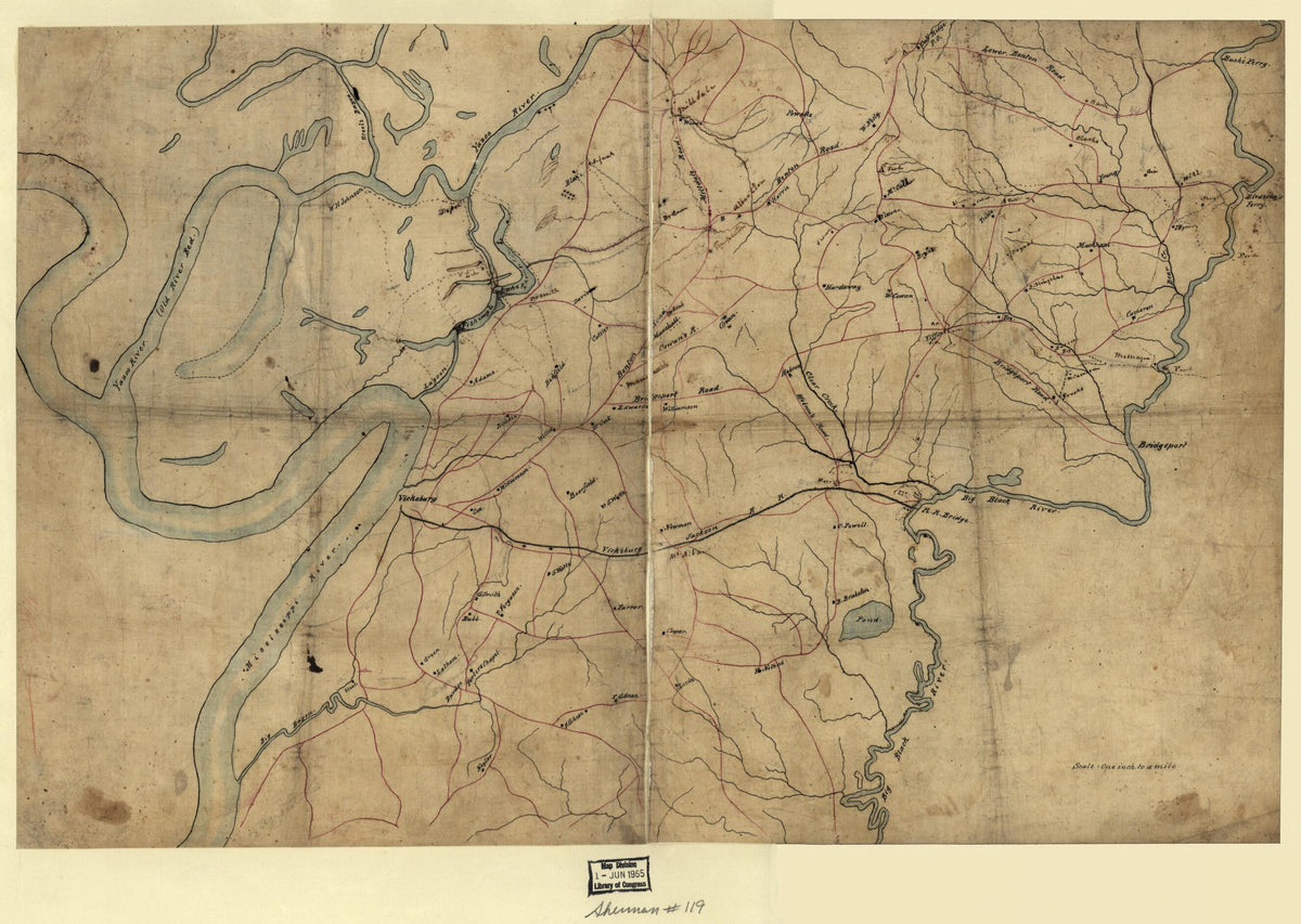 Map of the Environs of Vicksburg, Mississippi, 1863 by Relic Map Company