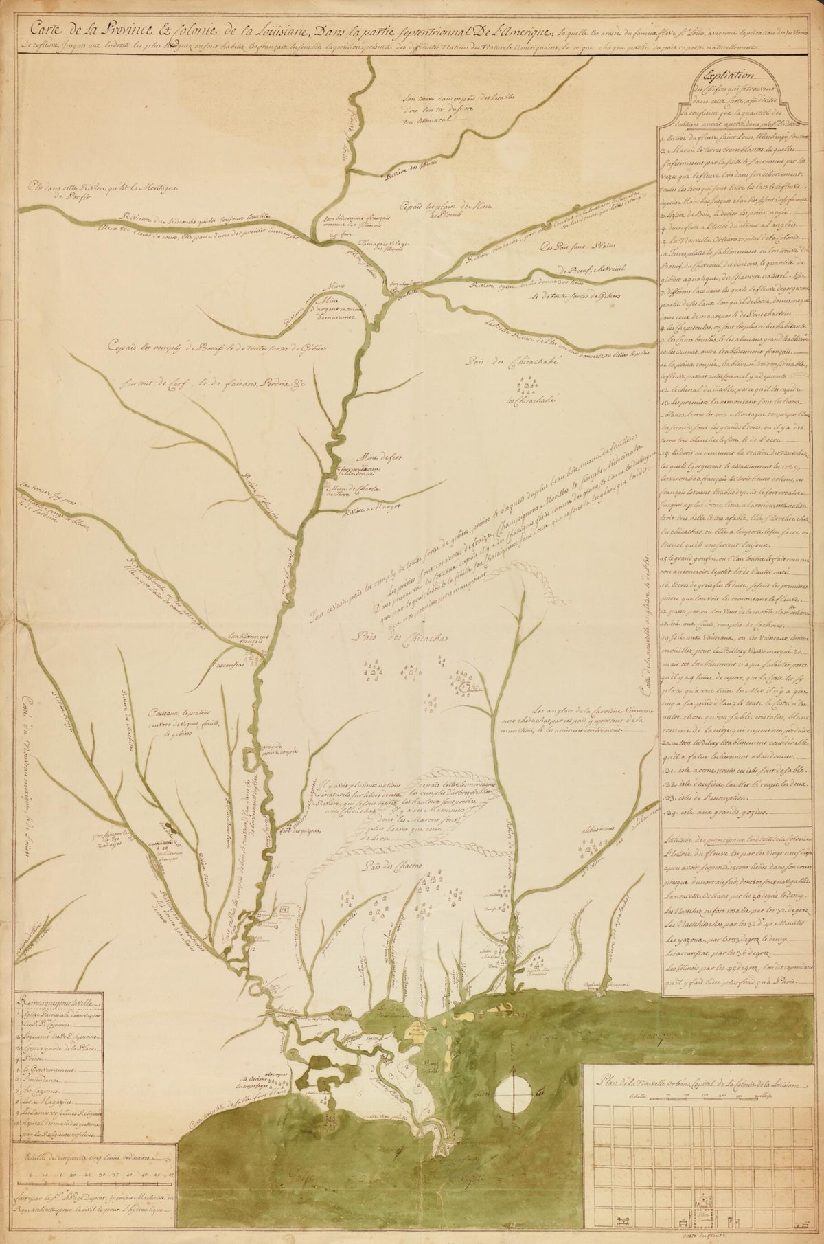 Carte De La Province Et Colonie De La Louisiane, Dans La Partie Septentrionnal De L&