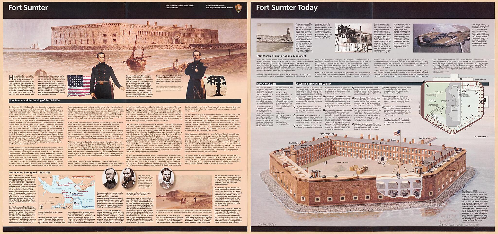 This old map of Fort Sumter National Monument from 1861 was created by L. Kenneth Townsend,  United States. National Park Service in 1861