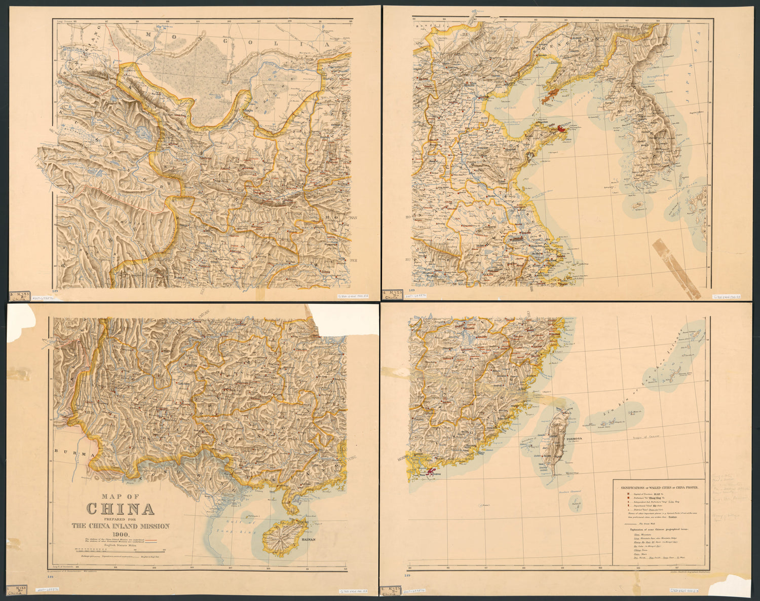 This old map of A Map of China from 1900 was created by  China Inland Mission,  Edward Stanford Ltd in 1900