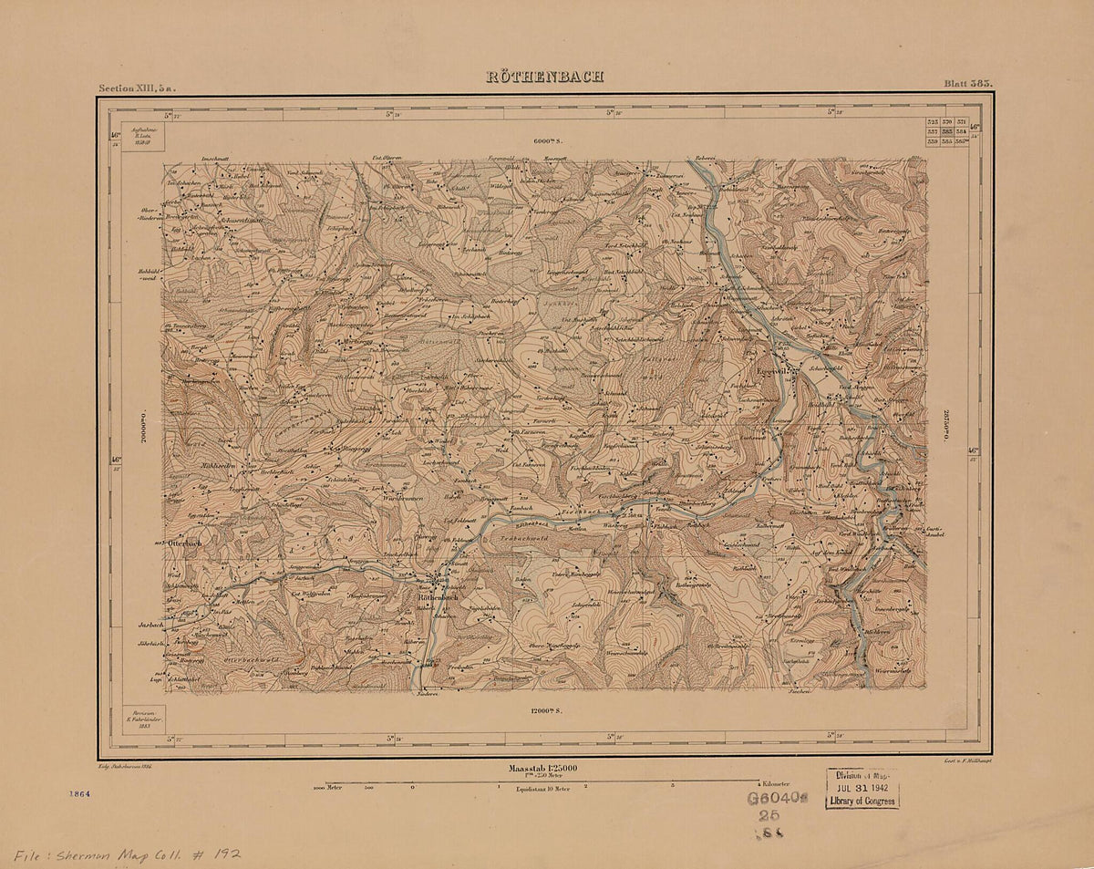Röthenbach 1886 by Relic Map Company