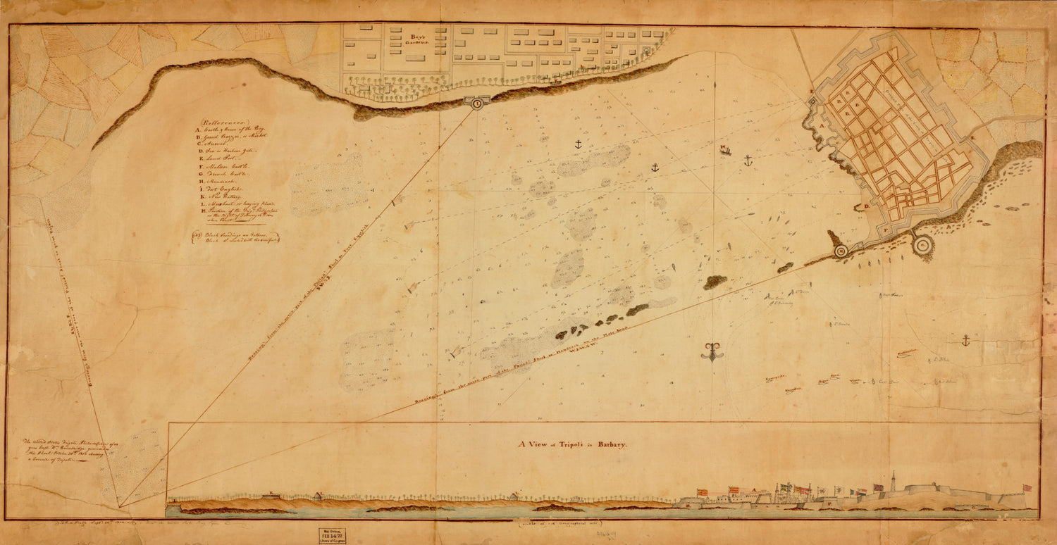 This old map of Plan of the Town and Harbor of Tripoli from 1804 was created by F. C. De Krafft in 1804