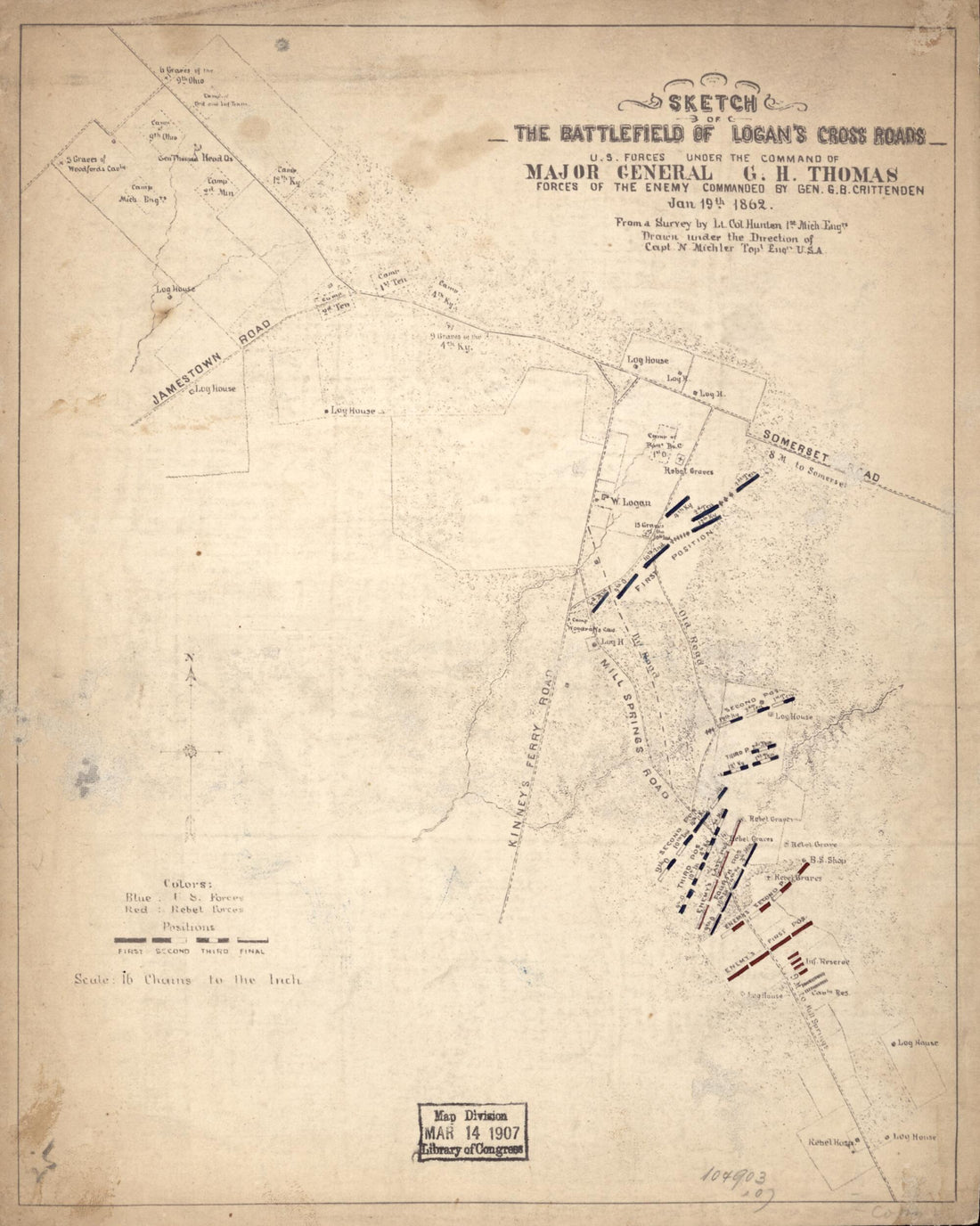 This old map of Sketch of the Battlefield of Logan&