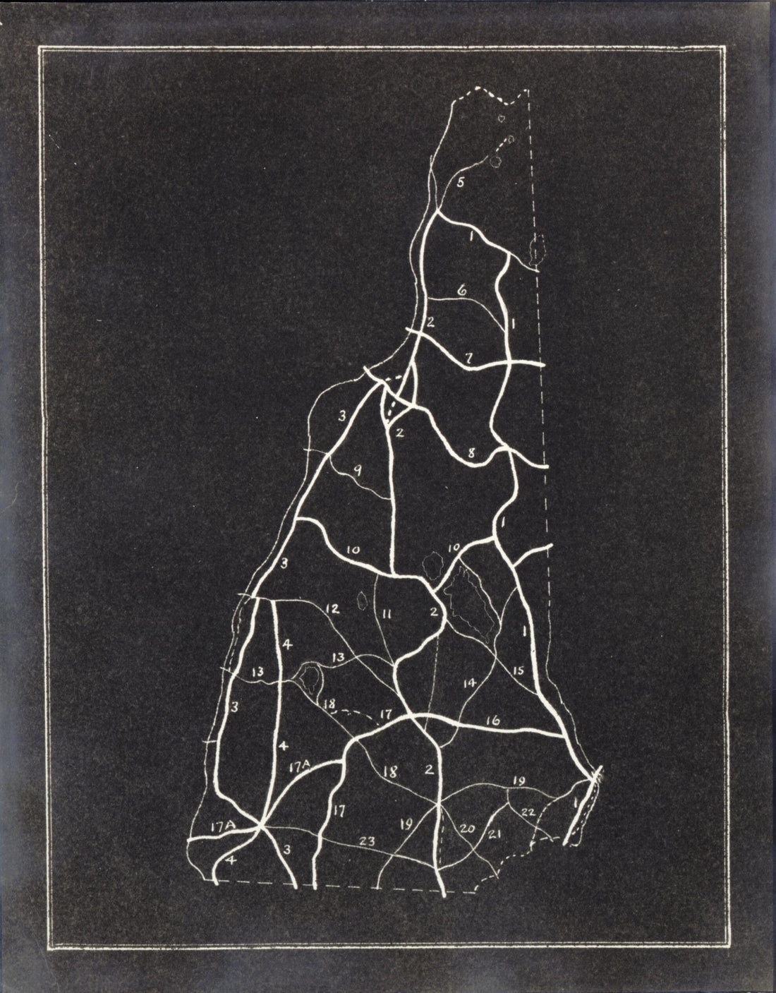 This old map of Collection of Maps Relating to Publication of New Hampshire, a Guide to the Granite State by Federal Writers&