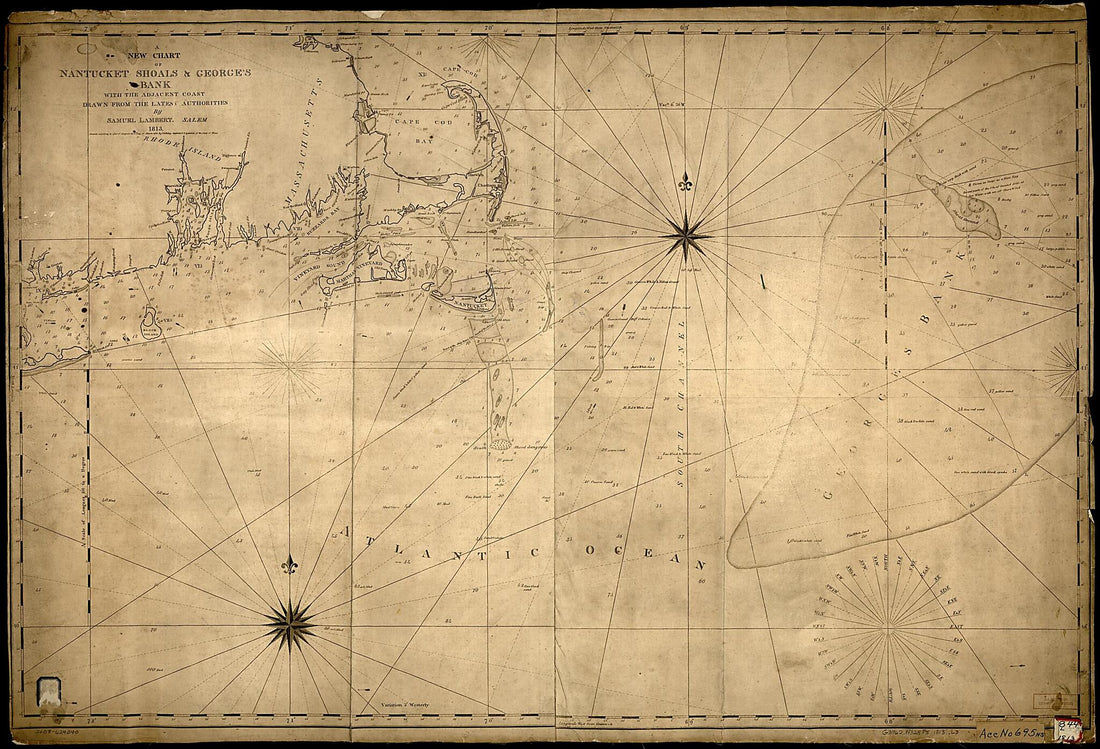This old map of A New Chart of Nantucket Shoals & George&