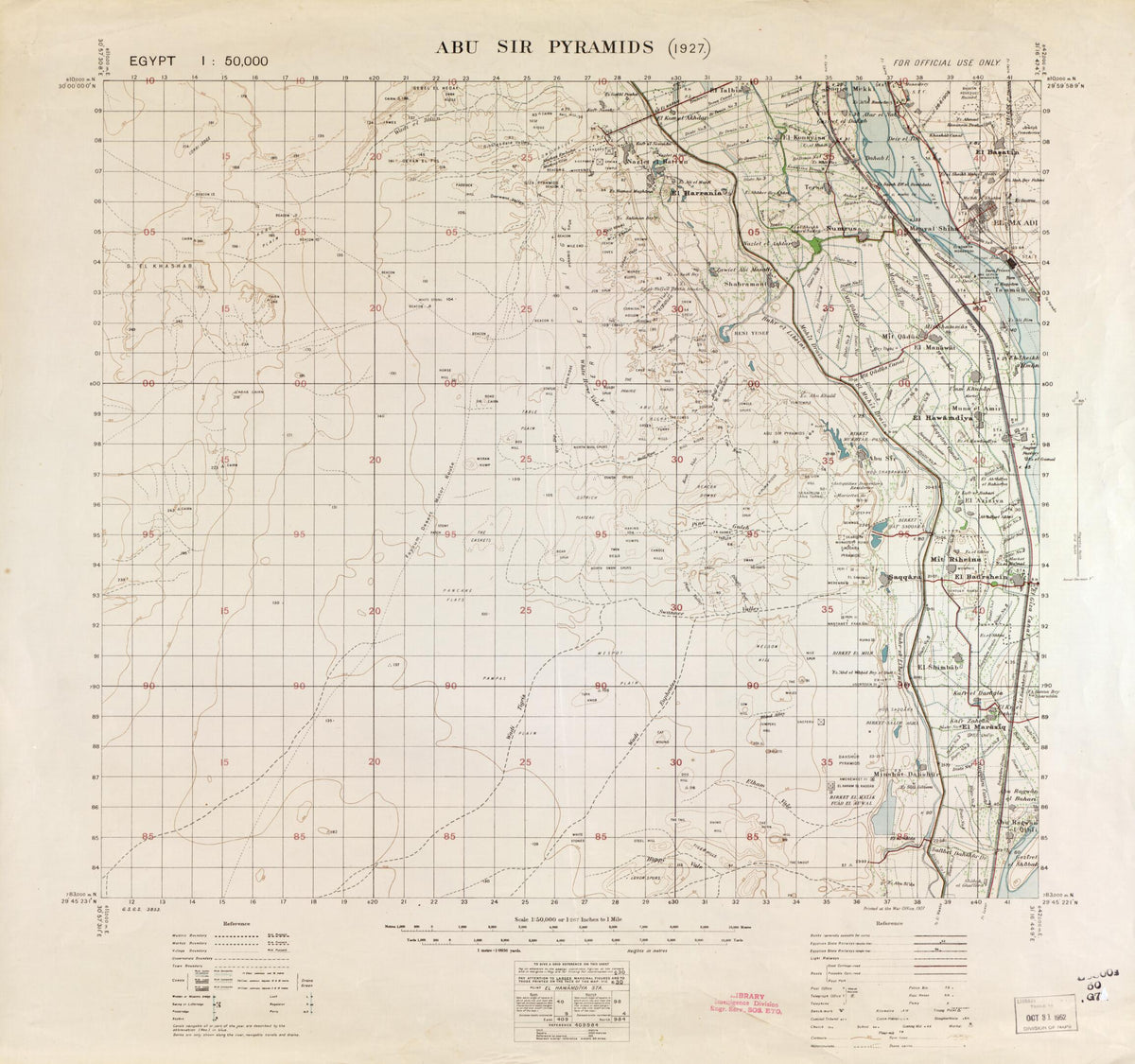 Egypt 1:50,000 1926 by Relic Map Company
