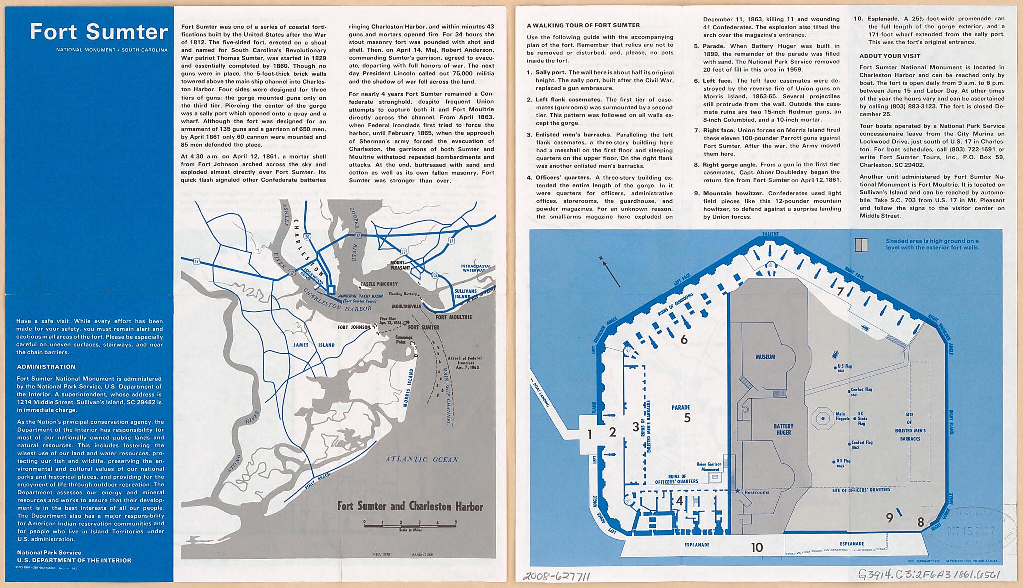 This old map of Fort Sumter National Monument, South Carolina from 1861 was created by  United States. National Park Service in 1861