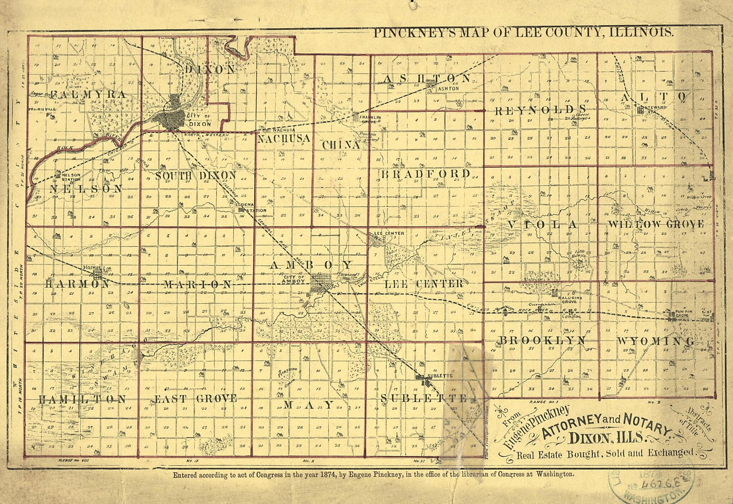 This old map of Pinckney&