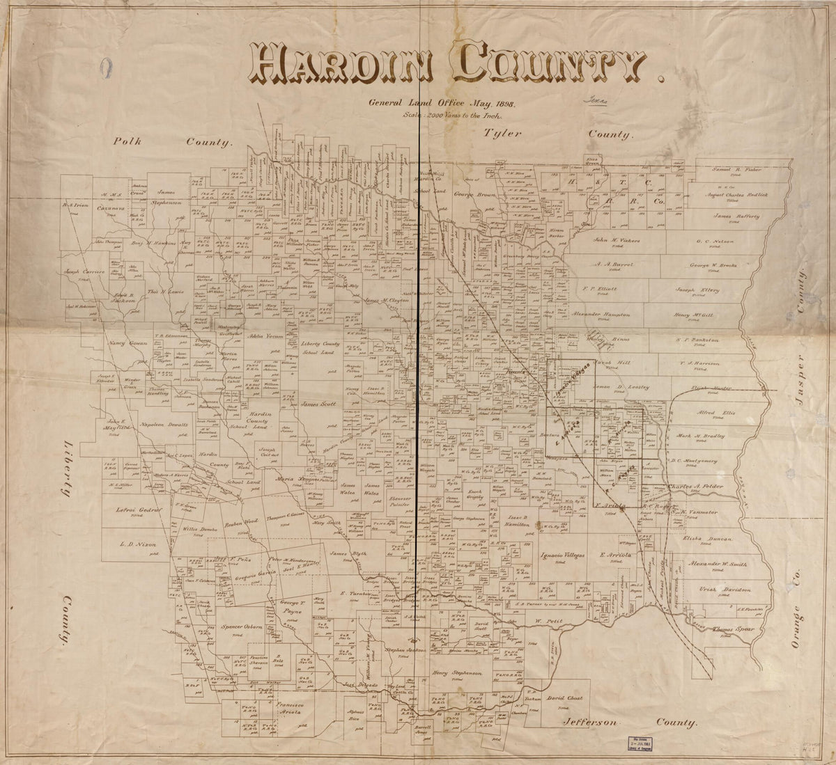 Hardin County 1898 by Relic Map Company