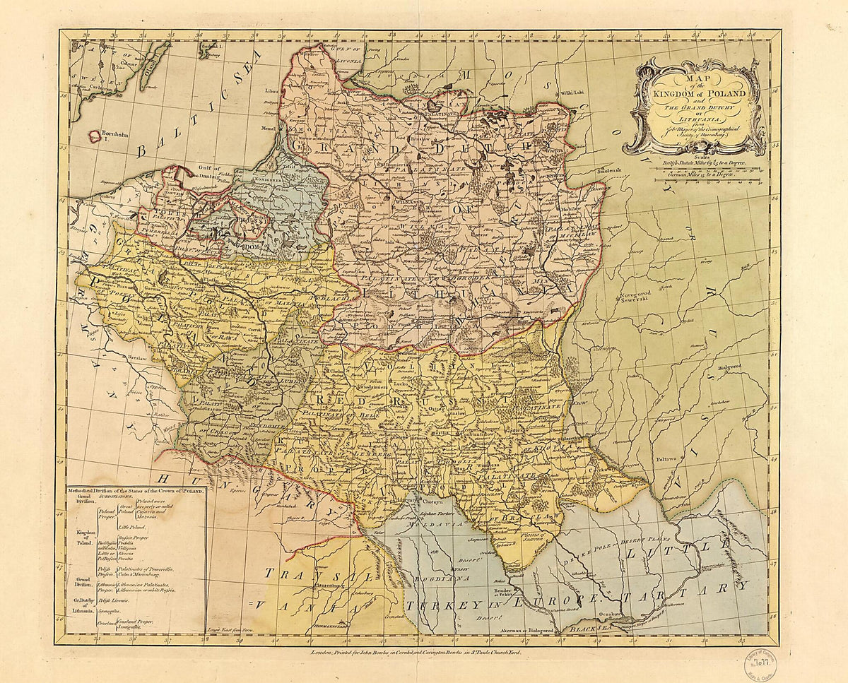 Map of the Kingdom of Poland : and the Grand Dutchy of Lithuania 1770 by Relic Map Company